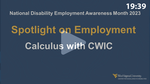 Spotlight on Employment 2023: Calculus with the CWIC